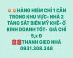 💥💥NHÀ HIẾM CHỈ 1 CĂN DUY NHẤT TRONG KHU VỰC- SÁT BIỂN MỸ KHÊ- GIÁ CHỈ 5,xĐ
